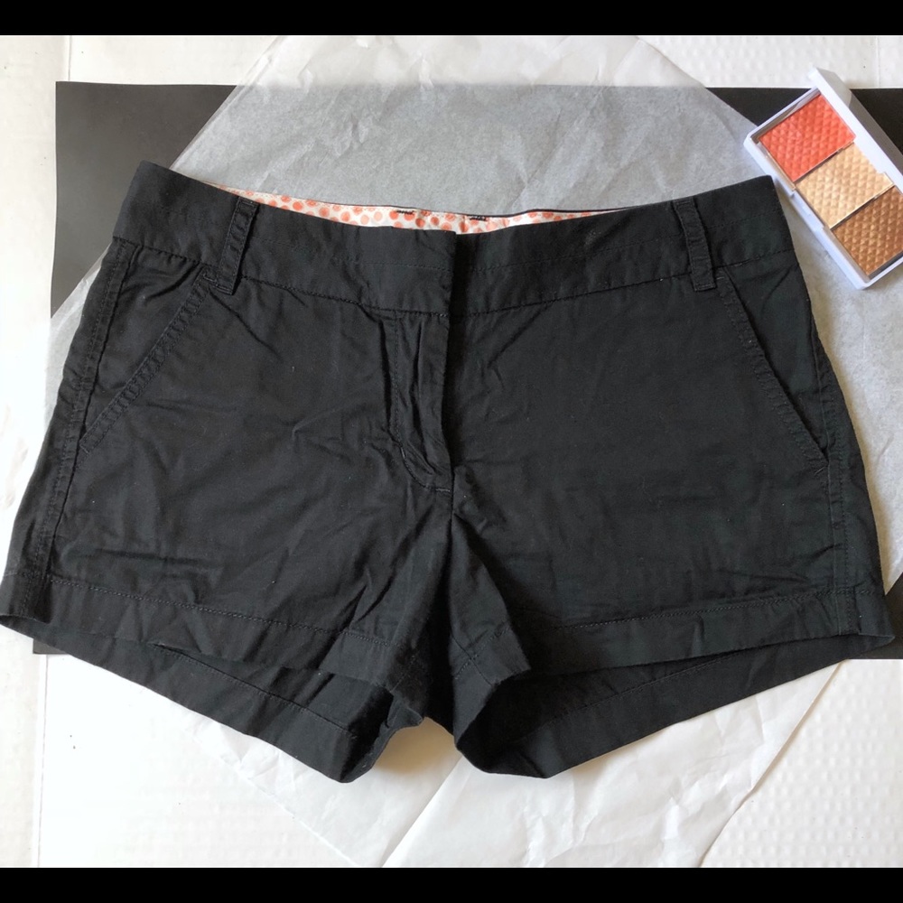 J Crew Chino Black Shorts Sz 4